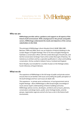 Kmheritage Practice Profile