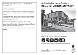 A Detailed Access Guide to Blists Hill VICTORIAN TOWN