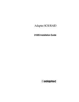Adaptec SCSI RAID