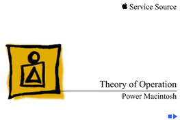 Theory of Operation Power Macintosh