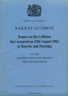 Collision. Knowle and Dorridge. 1963-08-15