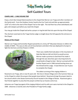 Self-Guided Tours