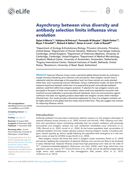 Asynchrony Between Virus Diversity and Antibody Selection Limits