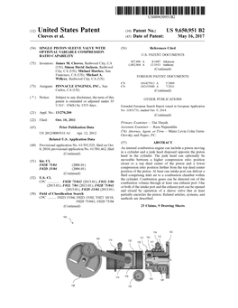 (12) United States Patent (10) Patent No.: US 9,650,951 B2 Cleeves Et Al