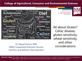 All About Gluten & Celiac Disease