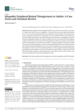 Idiopathic Peripheral Retinal Telangiectasia in Adults: a Case Series and Literature Review