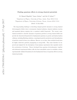 Arxiv:1704.05034V1 [Physics.Plasm-Ph] 17 Apr 2017 Lsia Potentials