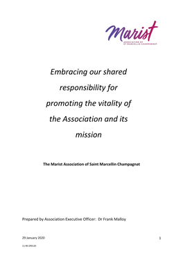 Embracing Our Shared Responsibility for Promoting the Vitality of the Association and Its Mission