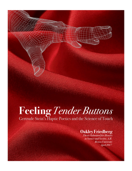 Tender Buttons Gertrude Stein’S Haptic Poetics and the Science of Touch