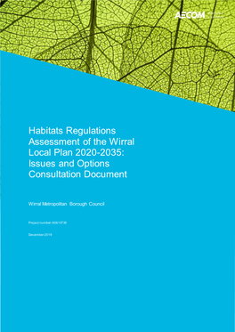 Habitats Regulations Assessment of the Wirral Local Plan 2020-2035: Issues and Options Consultation Document