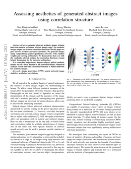 Assessing Aesthetics of Generated Abstract Images Using Correlation Structure