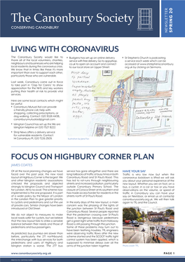 Living with Coronavirus Focus on Highbury Corner