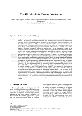 Web GIS University for Planning Infrastructure
