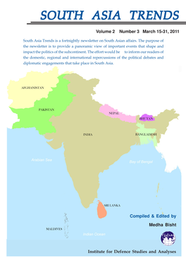 SOUTH ASIA TRENDSSOUTHSOUTH ASIAASIA TRENDSTRENDS Vol 2 No 3 March 15-31, 2011