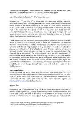 Stranded in the Aegean – the Alarm Phone Received Various Distress Calls from Those Who Reached Greek Islands and Needed Immediate Support