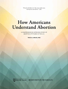 How Americans Understand Abortion