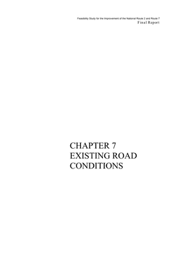 Chapter 7 Existing Road Conditions