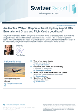 Are Qantas, Webjet, Corporate Travel, Sydney Airport, Star Entertainment Group and Flight Centre Good Buys?