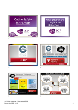 Online Safety for Parents CEOP