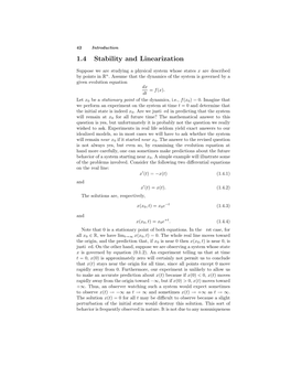 1.4 Stability and Linearization