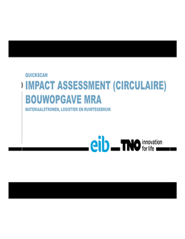 Impact Assessment (Circulaire) Bouwopgave MRA (EIB, TNO)