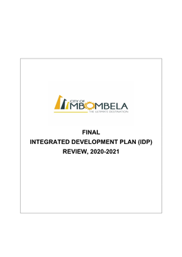 Final Integrated Development Plan (Idp) Review, 2020-2021