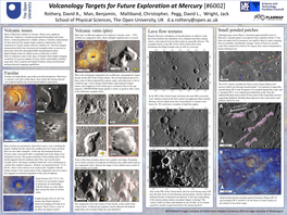 Volcanology Targets for Future Exploration at Mercury [#6002]