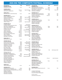 2021 Big Ten Composite Football Schedule
