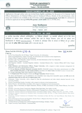 Advt No 08 2020 NT Details.Pdf