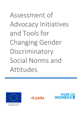 Assessment of Advocacy Initiatives and Tools for Changing Gender