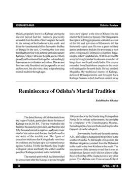 Reminiscence of Odisha's Martial Tradition