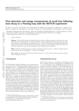 First Detection and Energy Measurement of Recoil Ions