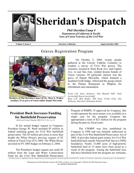 Sheridan's Dispatch Phil Sheridan Camp 4 Department of California & Pacific Sons of Union Veterans of the Civil War