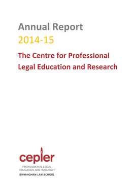 Annual Report 2014-15 the Centre for Professional