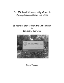 Episcopal Campus Ministry at UCSB 65 Years of Stories from the Little
