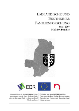 EMSLÄNDISCHE UND BENTHEIMER FAMILIENFORSCHUNG Mai 2007 Heft 89, Band 18