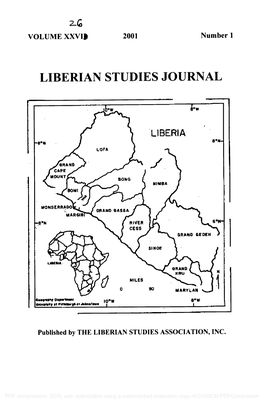 Liberian Studies Journal