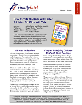 How to Talk So Kids Will Listen & Listen So Kids Will Talk