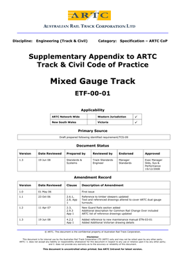 Mixed Gauge Track ETF-00-01