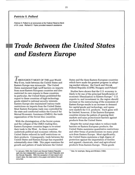 Trade Between the United States and Eastern Europe