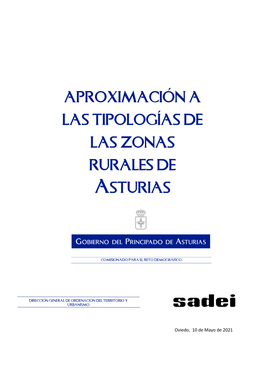 Aproximación a Las Tipologías De Las Zonas Rurales De Asturias