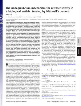 The Nonequilibrium Mechanism for Ultrasensitivity in a Biological Switch: Sensing by Maxwell’S Demons