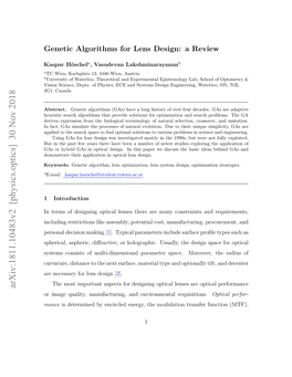 Genetic Algorithms for Lens Design: a Review