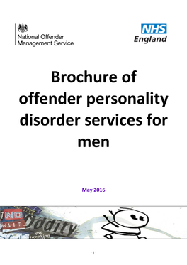 Brochure of Offender Personality Disorder Services for Men