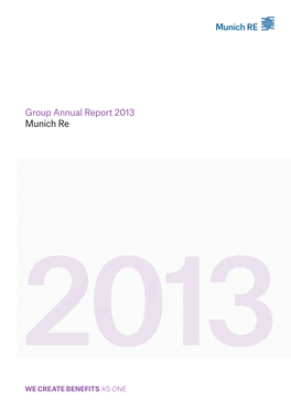 Group Annual Report 2013 Munich Re Munich Re