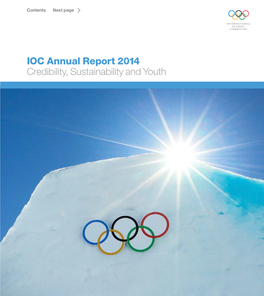 IOC Annual Report 2014 Credibility, Sustainability and Youth
