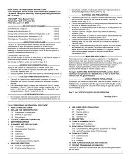 Tachosil Patches to Be Applied by the Size of the Bleeding Area