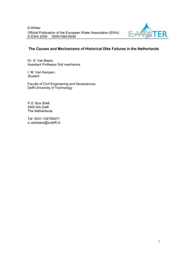 The Causes and Mechanisms of Historical Dike Failures in the Netherlands