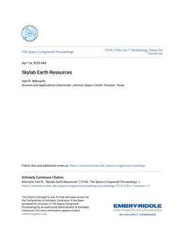 Skylab Earth Resources