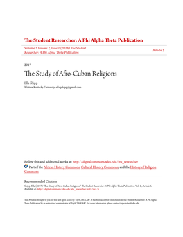 The Study of Afro-Cuban Religions
